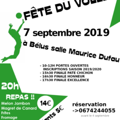 Fête du Volley & Portes-Ouvertes le Samedi 07/09/2019