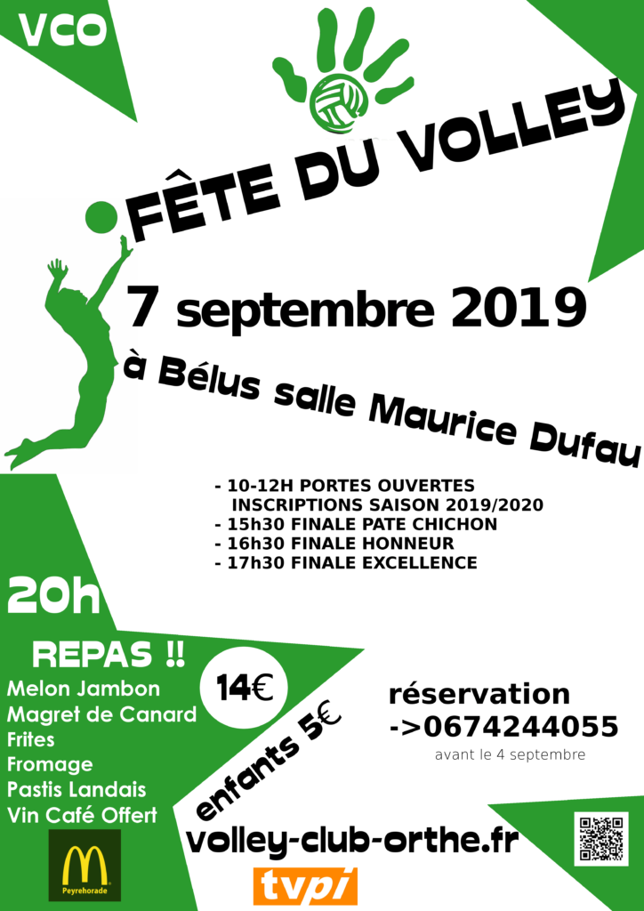 Fête du Volley & Portes-Ouvertes le Samedi 07/09/2019