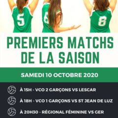 Les premiers Matchs de la saison à domicile