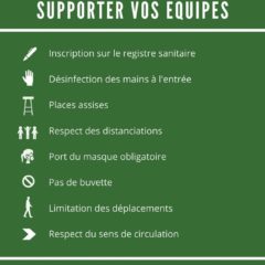 Les Règles sanitaires pour venir encourager vos équipes