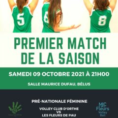 Match PNF à Bélus Samedi 9 Octobre 2021 à 21h