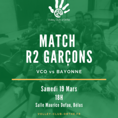 📌 Match R2G Samedi à 18h – Bélus