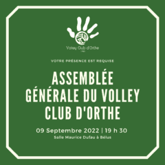 📌 Assemblée Générale du VCO – 09 Septembre 2022 📌
