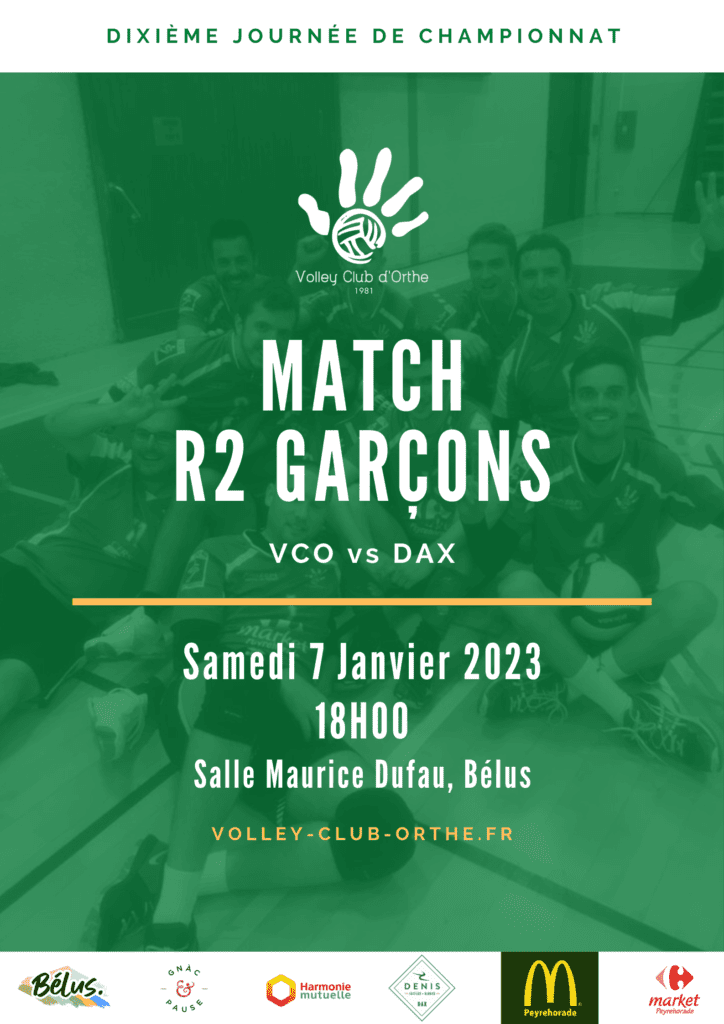 📌 Match R2G Samedi à 18h – Bélus