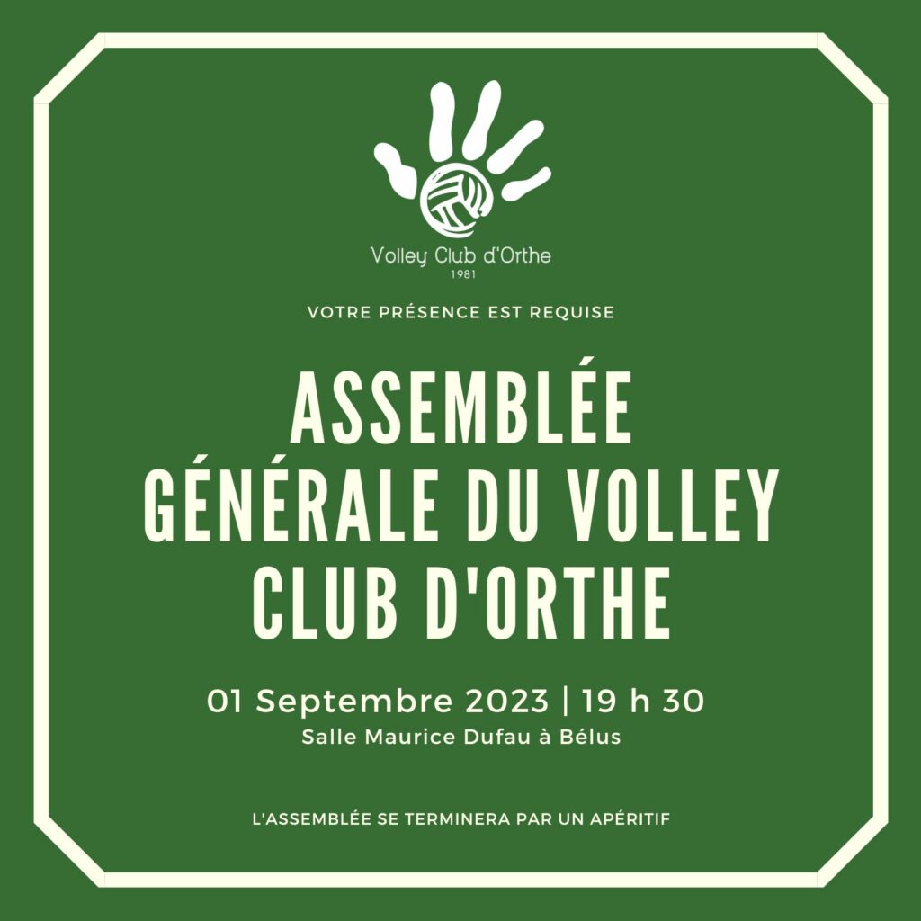 📌 Assemblée Générale VCO – 01/09/2023 📌
