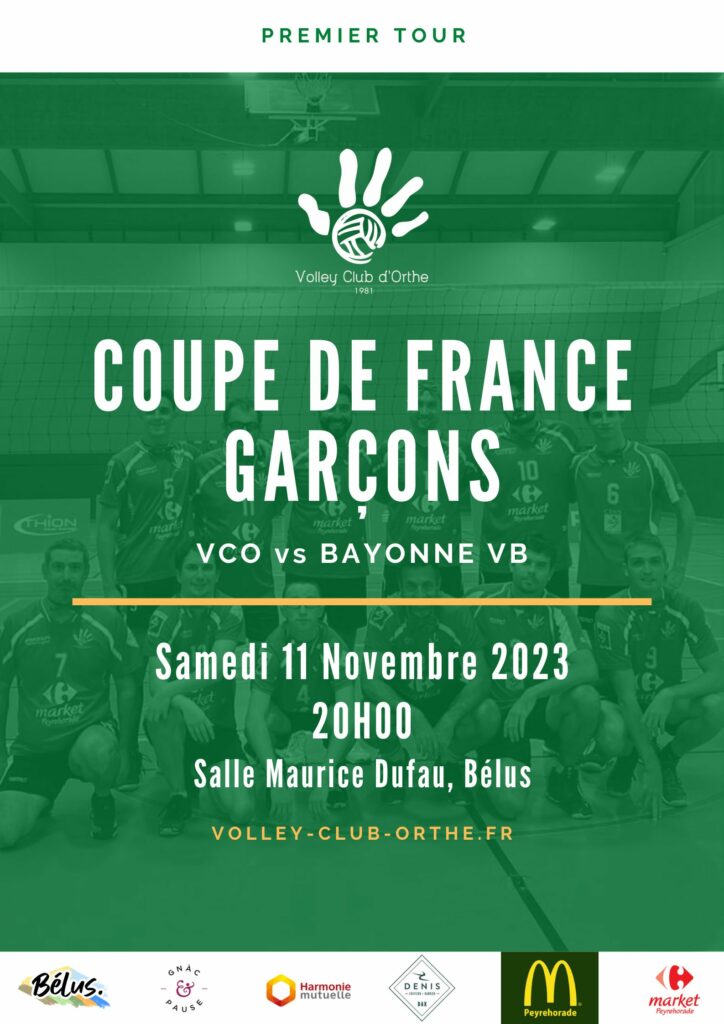 1er Tour de Coupe de France pour les Garçons