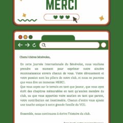 Merci à tous nos bénévoles 💚