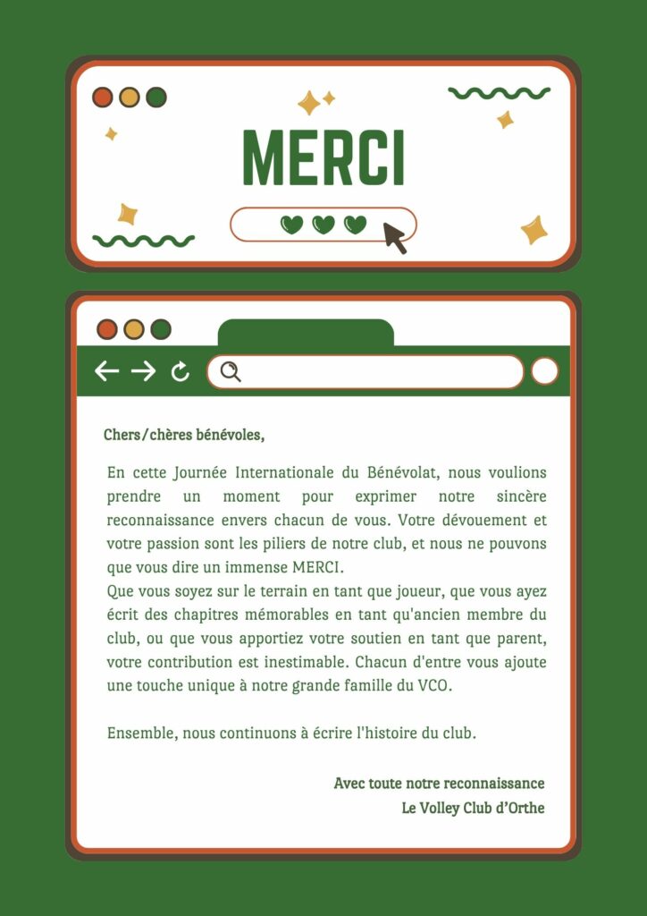 Merci à tous nos bénévoles 💚