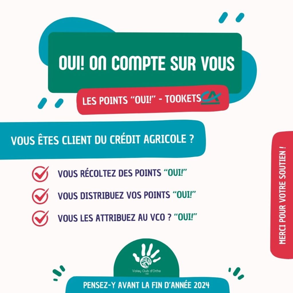 Distribue tes Points “OUI!” – Tookets  🚀