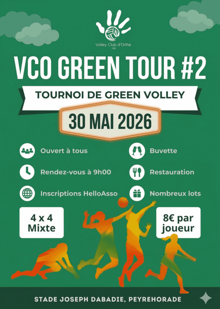 🌿🏐 VCO GREEN TOUR #2 : le tournoi revient le 30 mai 2026