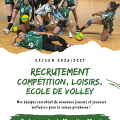 Recrutement saison 2026/2027