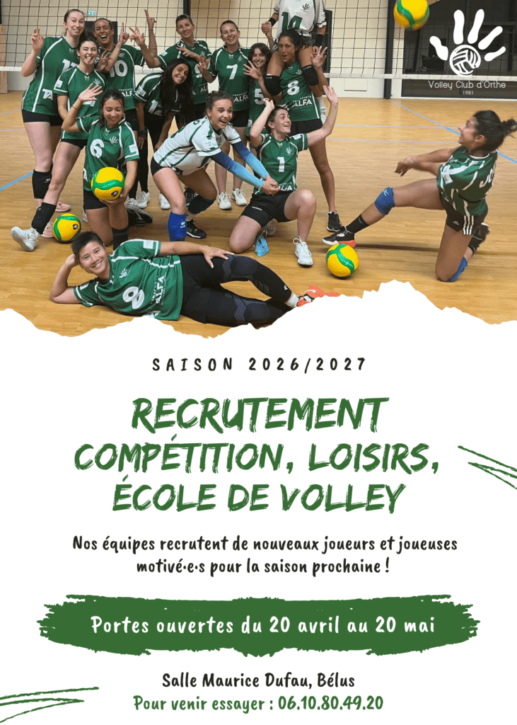 Recrutement saison 2026/2027