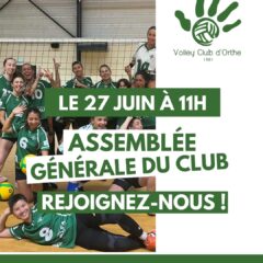 Assemblée Générale du VCO : rendez-vous le 27 juin !