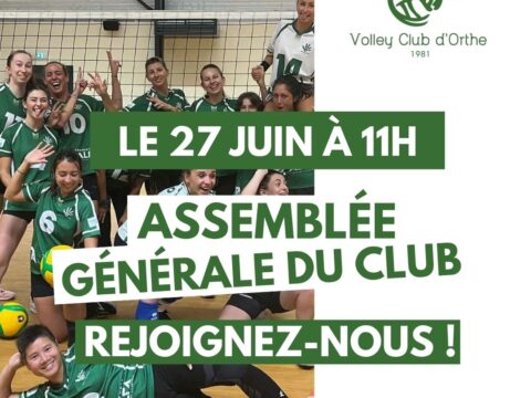 Assemblée Générale du VCO : rendez-vous le 27 juin !
