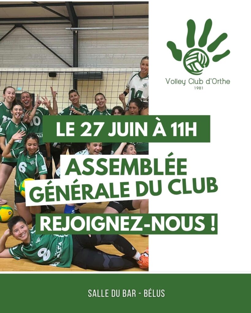 Assemblée Générale du VCO : rendez-vous le 27 juin !
