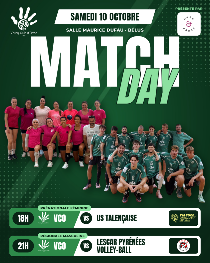 Premier match à domicile pour nos équipes seniors !